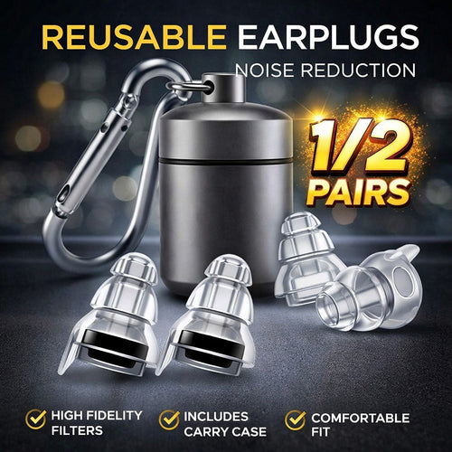 24dB High Fidelity Concert Earplugs Reusable Musicians Ear Plugs Music Festivals