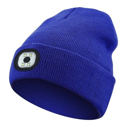 With USB LED Beanie Hat Unisex Knitted Caps New LED Luminous Cap Lighting