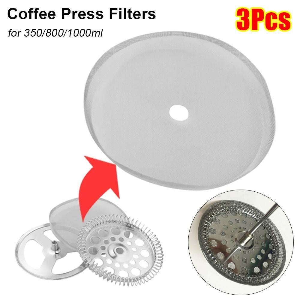 3Pcs French Press Filters Mesh  For Espresso Machine Coffee Pot