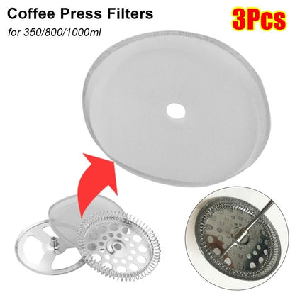 3Pcs French Press Filters Mesh  For Espresso Machine Coffee Pot