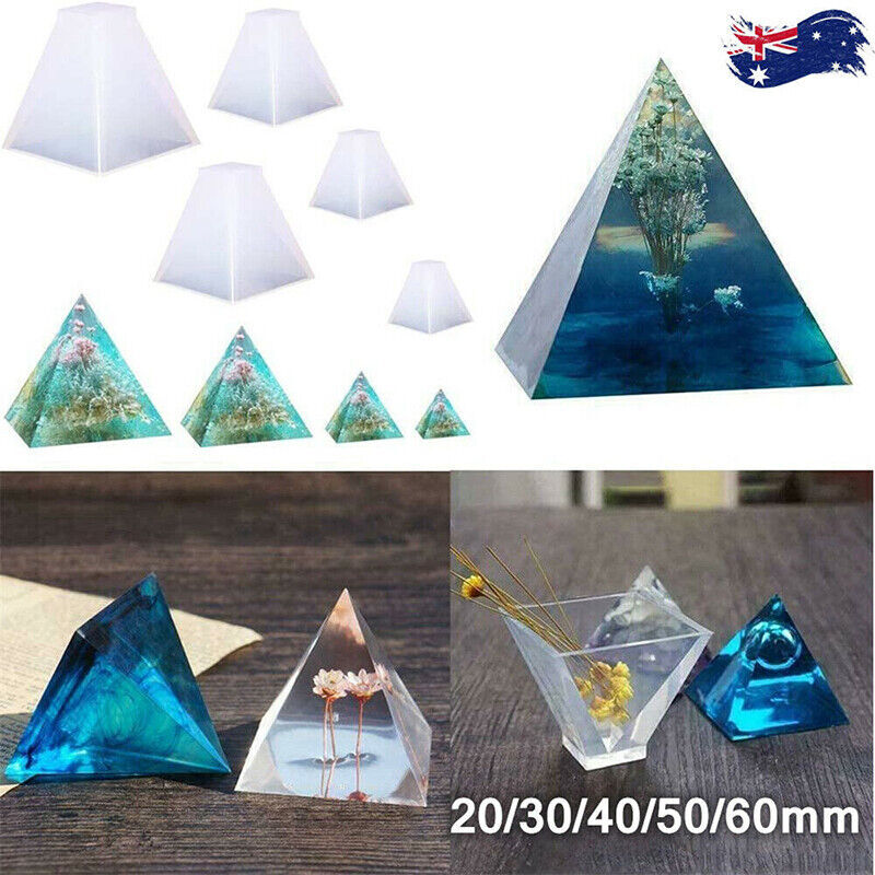 Pyramid Silicone Mold Epoxy Resin Jewelry Making Mould Pendant Craft DIY Supply