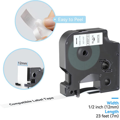 Compatible for Dymo D1 Label Tape 9mm 12mm for Dymo Label Manager 160 280