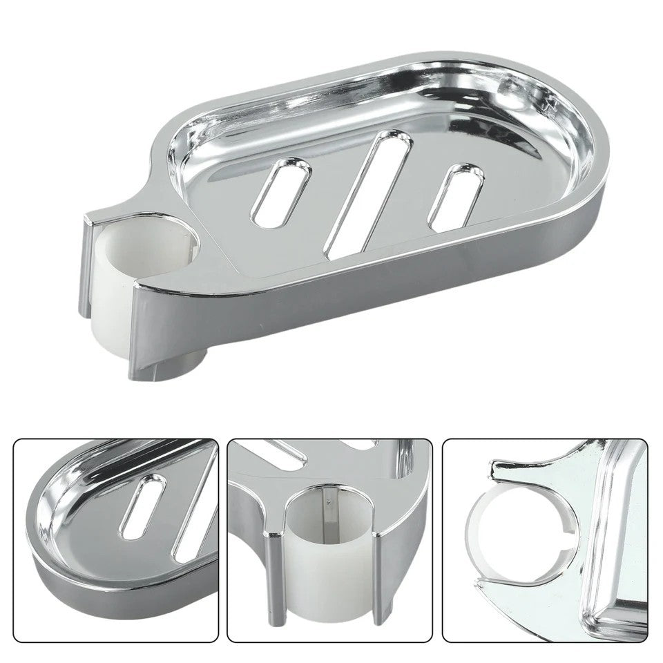 1-3X Adjustable Rail Slide Bathroom Bath Shower Soap Dishes Holder For 25mm Hole