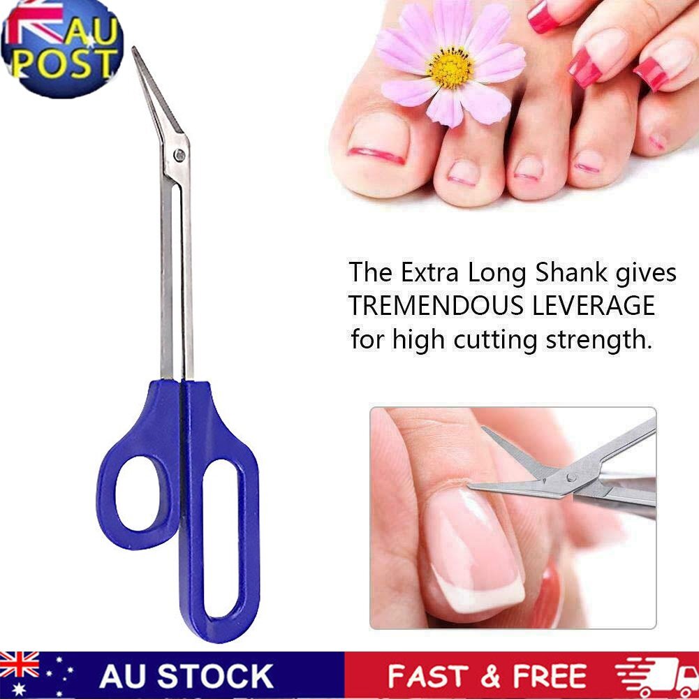 Long Handled Toe Nail Clippers Angled Scissors Cutters Chiropody Thick Large BH