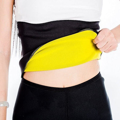 Hot Fit Body Shaper Slimming Belt Waist Trainer Tummy Trimmer Sweat Fat Burn OZ