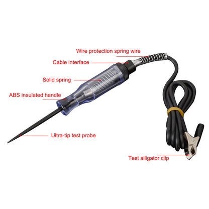 Auto Car Circuit Fuse Current Voltage Tester Test Light Probe Pen DC 6V 12V 24V