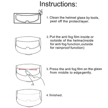 Universal Motorcycle Helmet Visor Anti Fog Film Clear Film for Helmet Shield