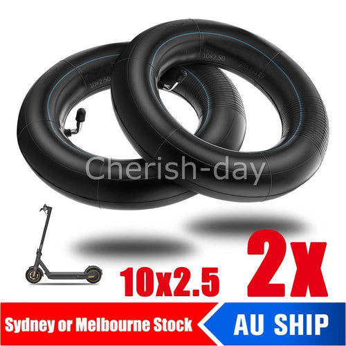 2Pcs Black Inner Tube 10x2.5 80/65-6 255X80 For 10'' Inch Electric Scooter Tyre