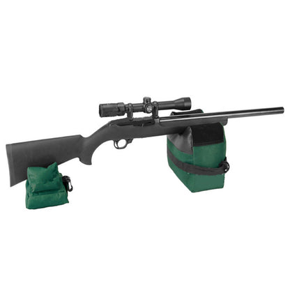 Shooting Range Sand Bag Rifle Gun Bench Rest Stand Front Rear Hunting Pack Set