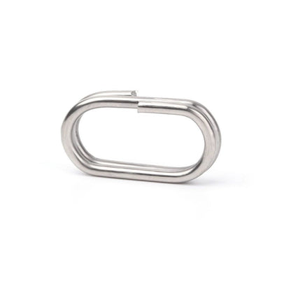 Durable Fast Lock Connector Fishing Hanging Snap Oval Split Rings Barrel Swivel