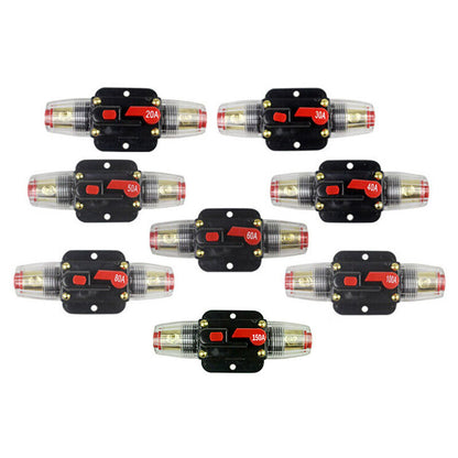 20-150AMP Circuit Breaker Dual Battery IP67 Waterproof Fuse Manual Reset 12V 24V