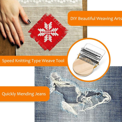 Knit Patch Kit Darning Loom, Knitpatch Patchmaker 2.0 Kit, Loom Knitting Machine