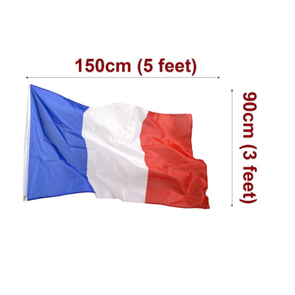 Large France French Flag 3x5ft FR National Symbol 90x150cm Banner Outdoor Garden