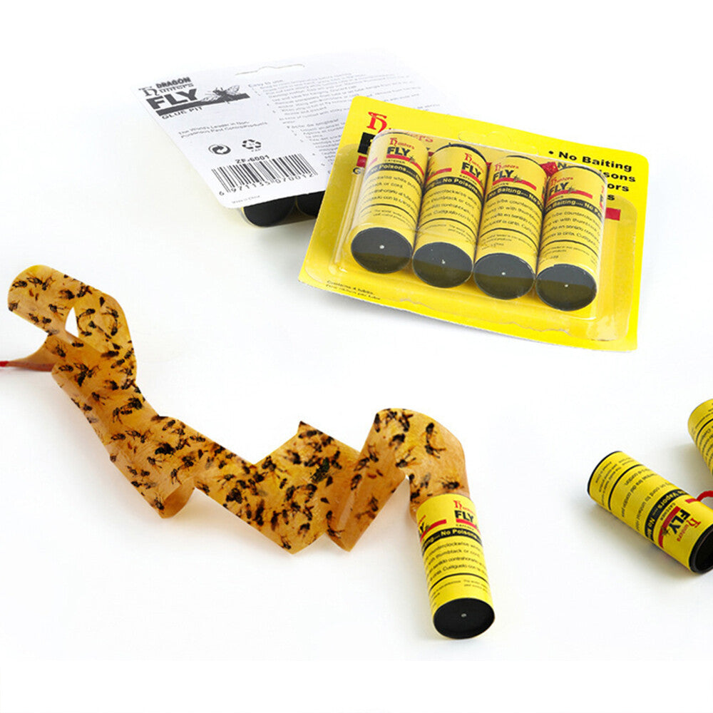 120 Rolls Sticky Fly Trap Paper Insect Bug Catcher Strip Flies Sticker