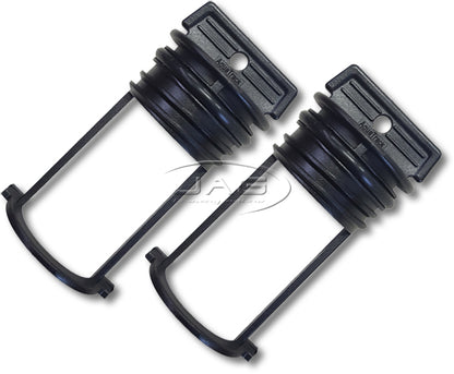 2 x AQUATRACK BLACK LARGE REPLACEMENT BUNGS ONLY - BOAT DRAIN BUNG PLUGS COARSE