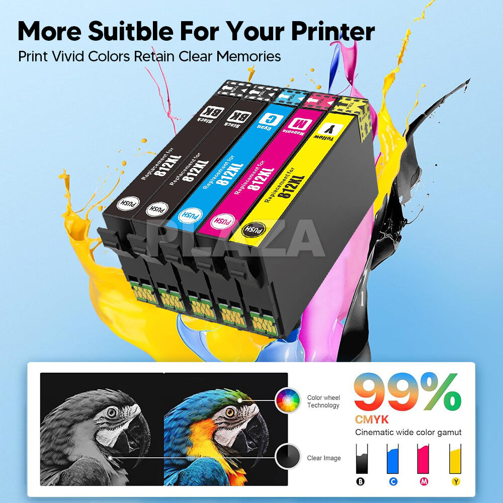 812XL 812 XL Compatible Ink Cartridges For EPSON WF3820 WF3825 WF4830 WF4835