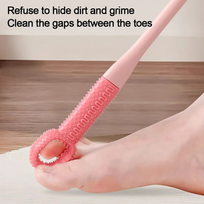 Foot Scrubber Shower Foot Wash Brush Toe Gap Cleaner  Feet Care Tool