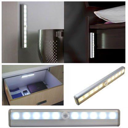 Battery Operated LED Drawer Under Cabinet Light with PIR Sensor Kitchen Cupboard