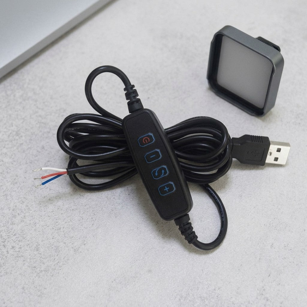 USB LED Dimmer Controller 5V DC Dual Tri Color Switch Cable for DIY Strip Light