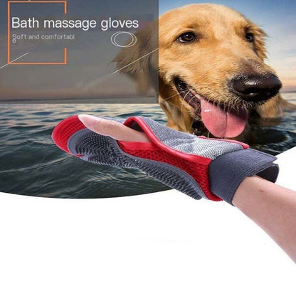 Pet Dog Cat Horse Grooming Wash Bath Glove Deshedding Brush Fur Remover Mitt