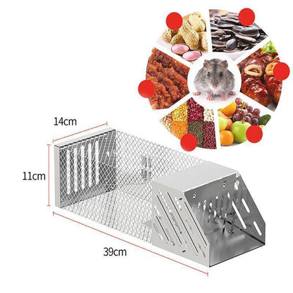 1X Continuous Rat Trap Cage Animal Bait Safe Catch Pest Rodent Mouse Control Box