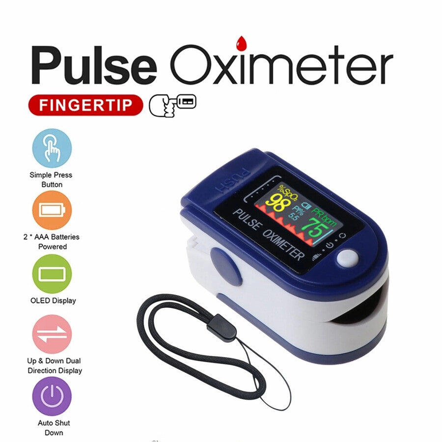 Professional Finger Pulse Oximeter Blood Oxygen Saturation Monitor Heart Rate AU