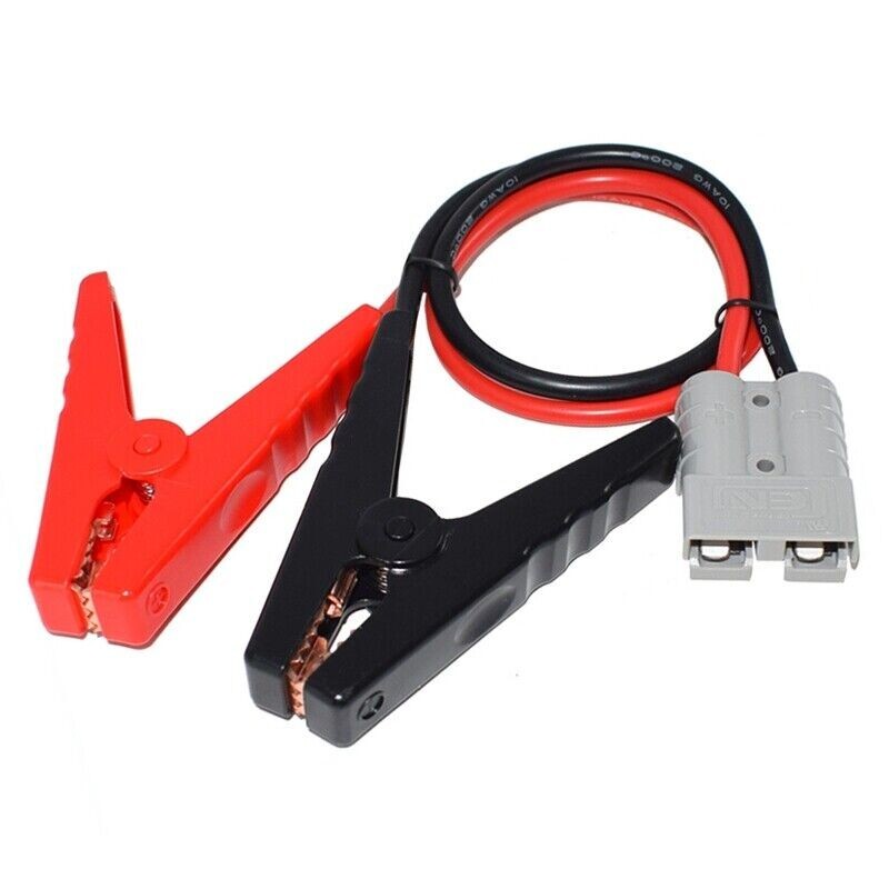 50A Anderson Type Plug to 12V Alligator Clip Clamps Battery Connectors 55CM 600W