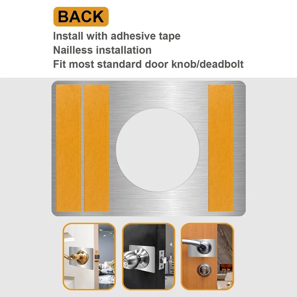 1Pcs/2Pcs Handle Knob Fixing Door Plate Reinforcement Cover Fixing Plate
