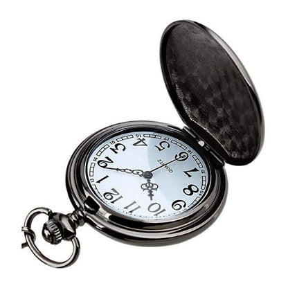 Antique Retro Mechanical Skeleton Steampunk Mens Pocket Watch Open Case Chain AU