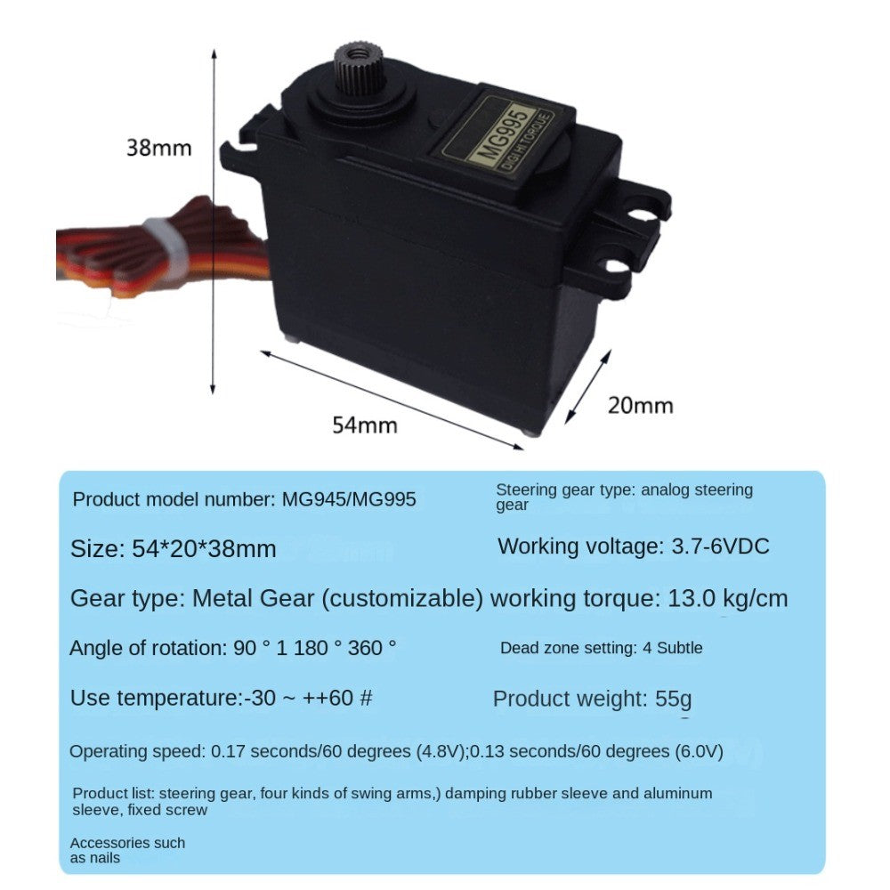 180 360 Degree Metal Gear Servo Motor Model Airplane Motors  for RC Car Robot