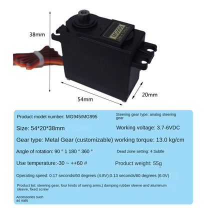180 360 Degree Metal Gear Servo Motor Model Airplane Motors  for RC Car Robot