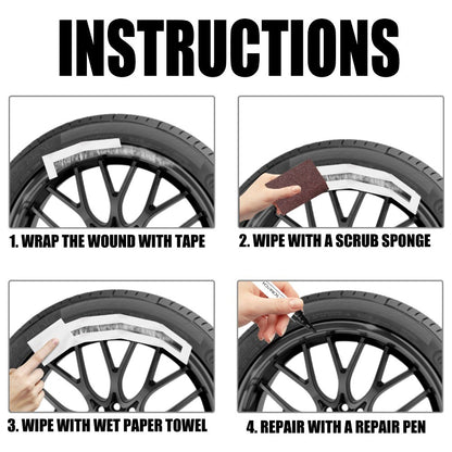 Scratch Repair Car Rim Scratch Repair Kit Paint Repair  Alloy Wheel