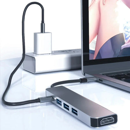 USB C Hub 5 in 1 4K HDMI USB 3.0 SD TF Type C Charging Adapter Dock