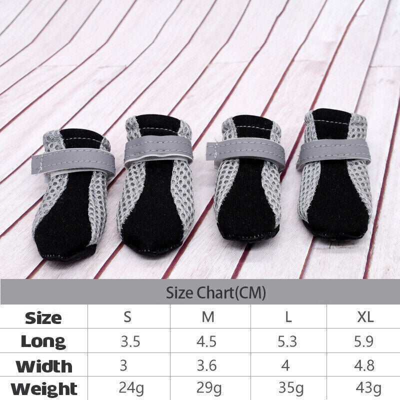 4PCS Anti Slip Waterproof Protective Dog Shoes Rain Boots Pet Socks Booties New