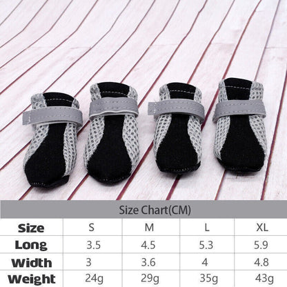 4PCS Anti Slip Waterproof Protective Dog Shoes Rain Boots Pet Socks Booties New