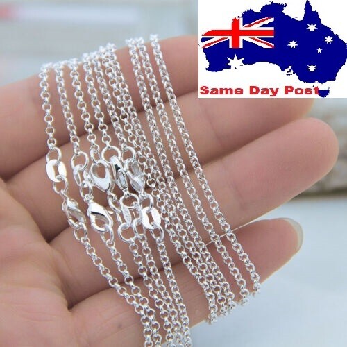10 X Bulk  1 mm x 45 cm long  Silver Necklaces 925 Silver filled O Ring Chain