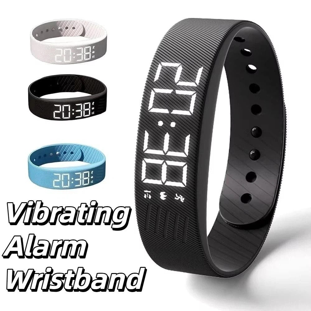 Vibrating Alarm Wristband,Silent Wrist Alarm Watch Potty for Deep Sleepers/Heari