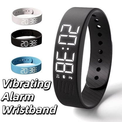 Vibrating Alarm Wristband,Silent Wrist Alarm Watch Potty for Deep Sleepers/Heari