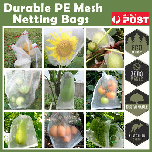 50/100 Fruit Net Bags Agriculture Garden Vegetable Protection Mesh Insect Proof