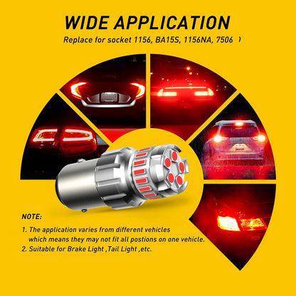 2X AUXITO BA15S 1156 P21W LED TURN SIGNAL INDICATOR BULB GLOBE AMBER WHITE 12V