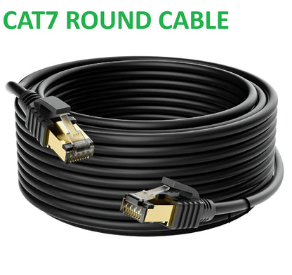 0.5M~30M CAT8 CAT7 RJ45 Round Network Cable Shielded Grounding Black lot