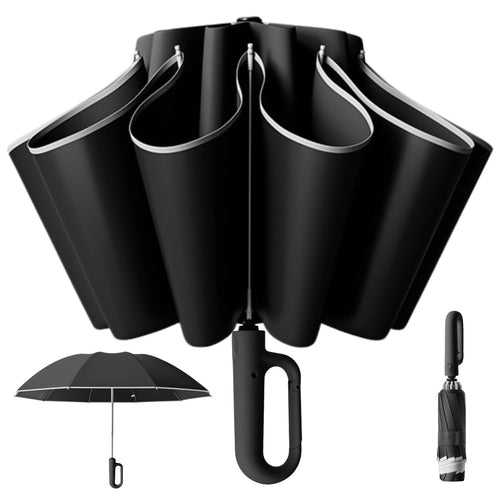 Automatic Extra Large Compact Umbrella with 10-Rib for Sun/Rain, Travel