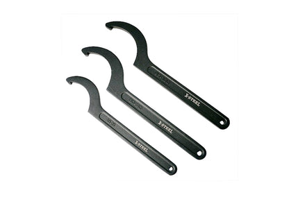 C Spanner Hook Wrench Flat Teeth Slotted & Roller Bearing Nut Option:34-145mm