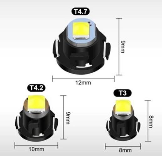 10 x T4.7 Neo 12mm 3030smd 12v Red Dash illumination LEDs T5 Red (10pcs)