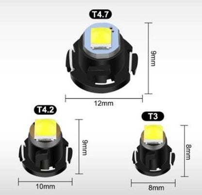 10 x T4.7 Neo 12mm 3030smd 12v Red Dash illumination LEDs T5 Red (10pcs)