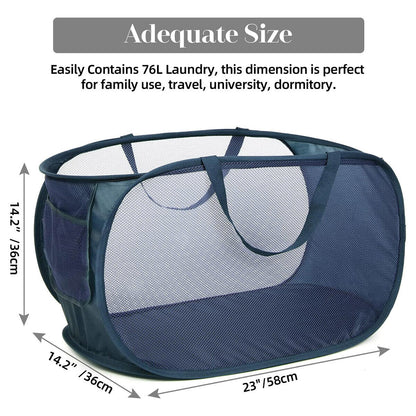 Large Folding Laundry Basket Collapsible Storage Organizer Dirty Clothes Hamper