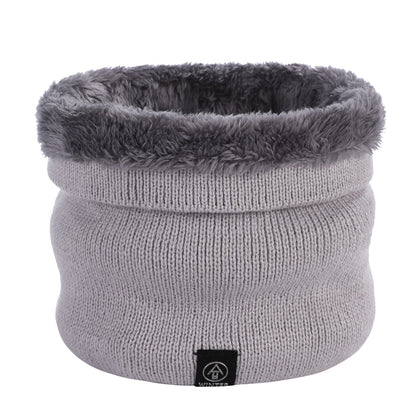 Neck Warmer Tube Winter Knitted Scarf Thermal Insulation Fleece Thick Knit Snood