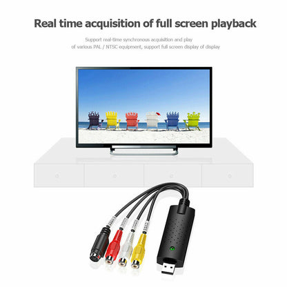 USB 2.0 RCA S-Video Capture Card (LS70) Convert VHS LP Tape to Digital DVD