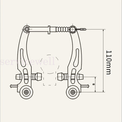 1 Set V Brake Complete Sets Front Rear Lever kit BMX MTB Bike Bicycle