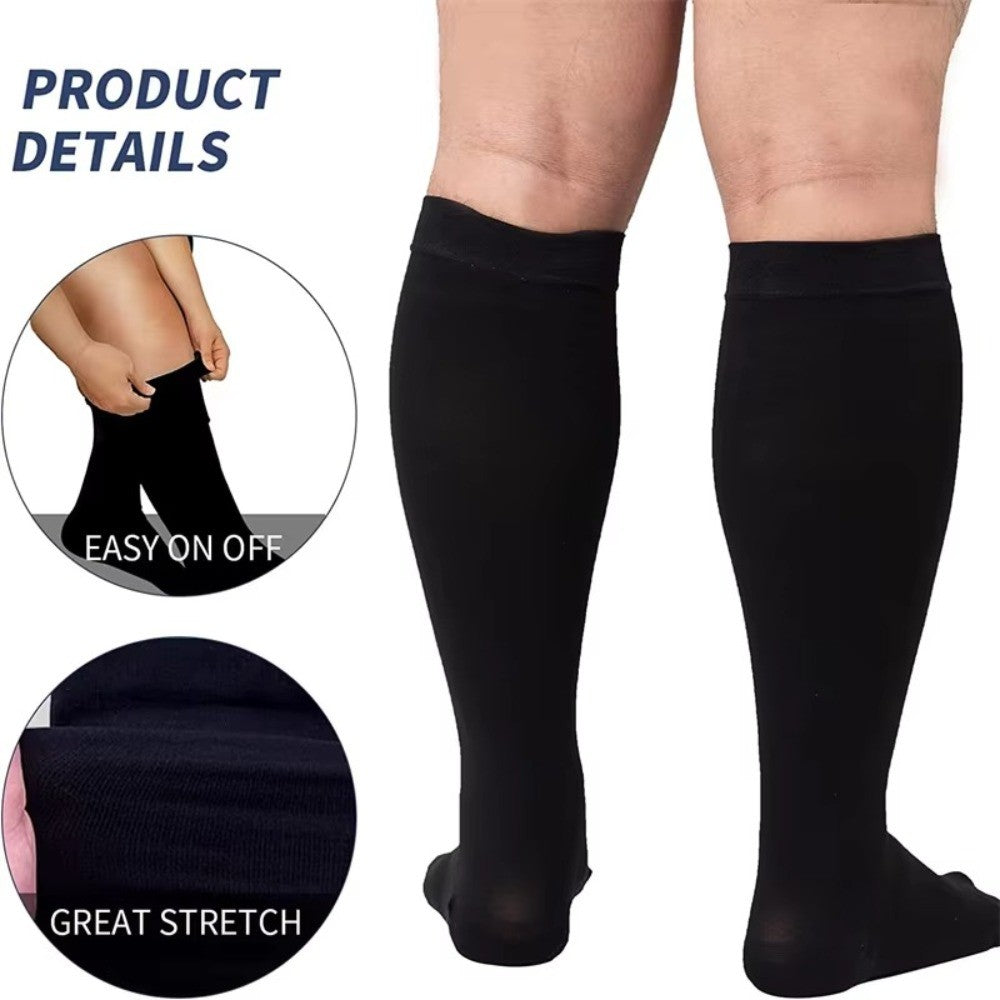 Plus Size Compression Socks 2XL-7XL Calf Socks New Extra Size Fat Sock  Sports